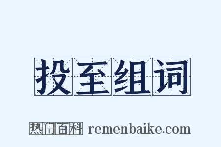 投至组词是什么意思的图片